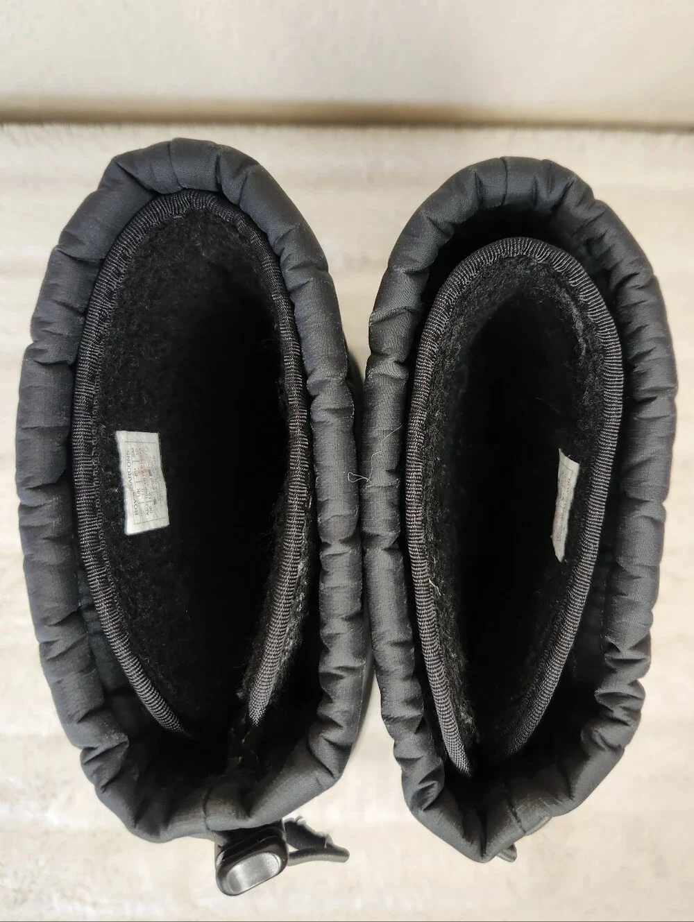 The North Face Black Winter Boot with Hook-and-Loop Strap